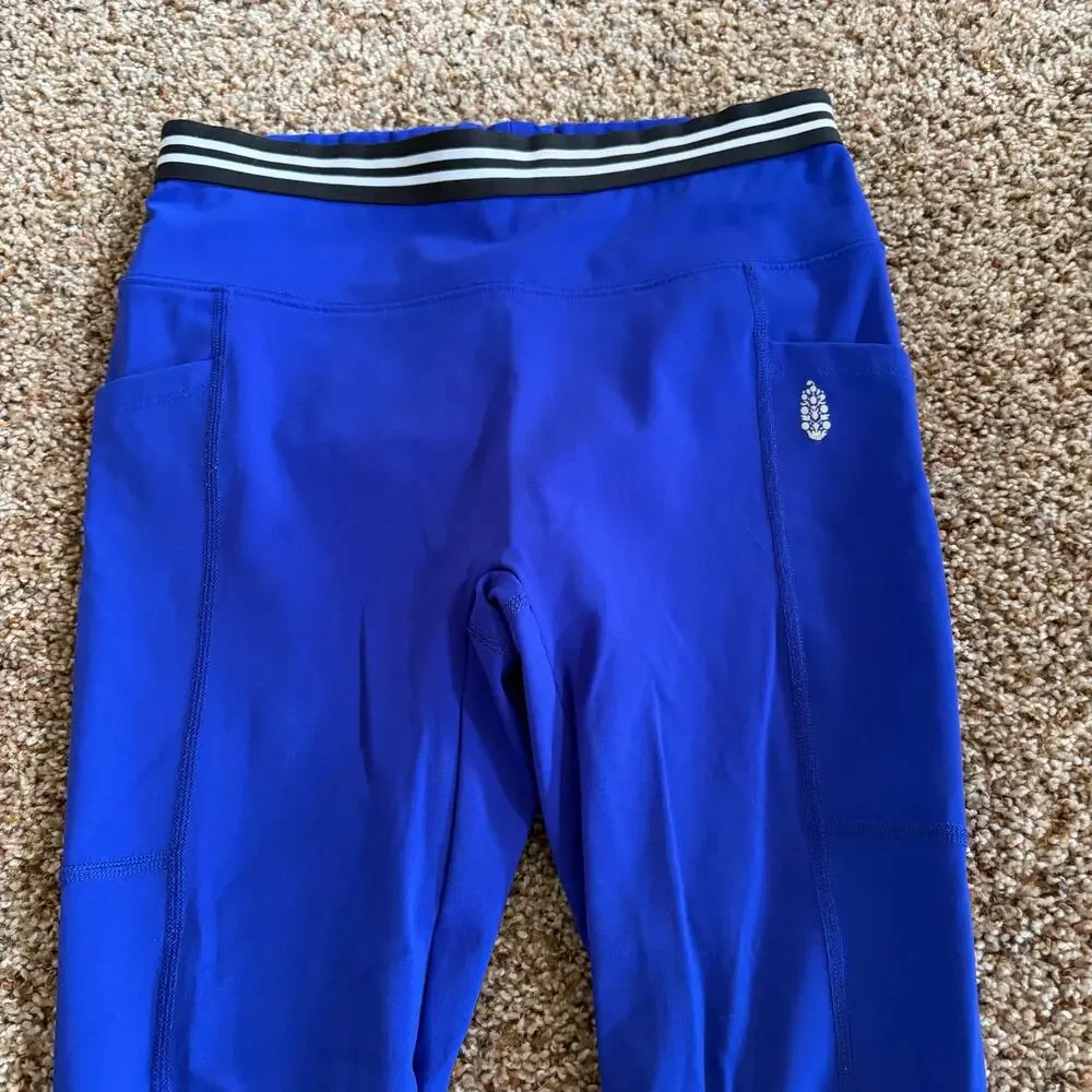 Free People Movement Zephyr Leggings Cobalt Blue Size SMALL - Picture 2 of 9